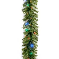 National Tree Company 9 ft. Pre-Lit Norwood Fir Garland with Dual Color LED Lights