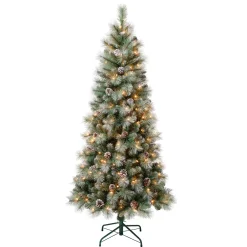 National Tree Company 6 ft. Pre-Lit Perry Mixed Pine Tree with Clear Lights