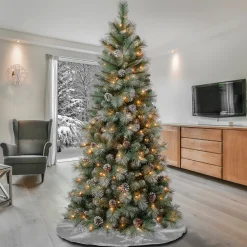 National Tree Company 6 ft. Pre-Lit Perry Mixed Pine Tree with Clear Lights