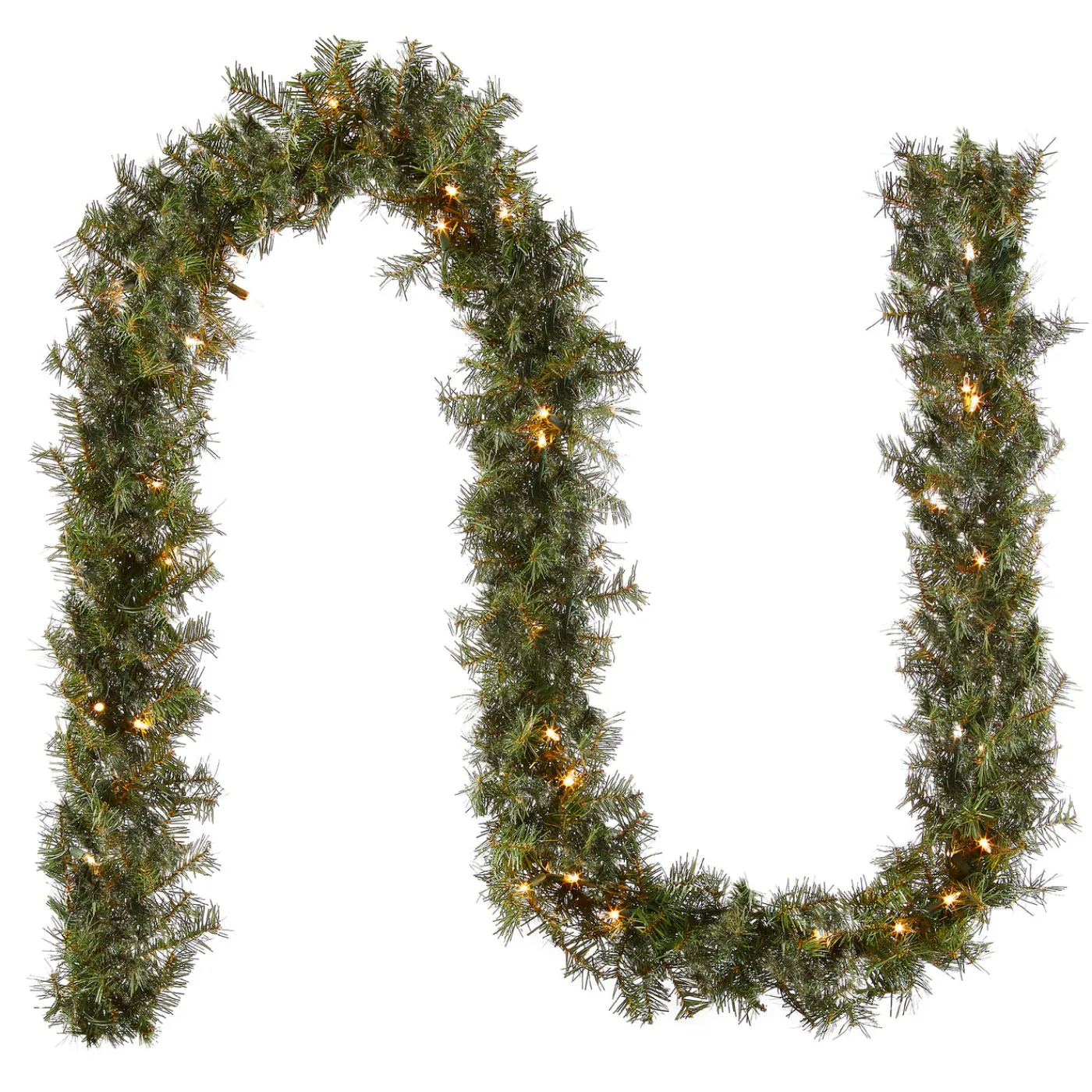 National Tree Company 9 ft. Pre-Lit Plug-In Norwood Fir Garland with Clear Lights - 10 in Diameter