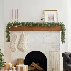 National Tree Company 9 ft. Pre-Lit Plug-In Norwood Fir Garland with Clear Lights - 10 in Diameter