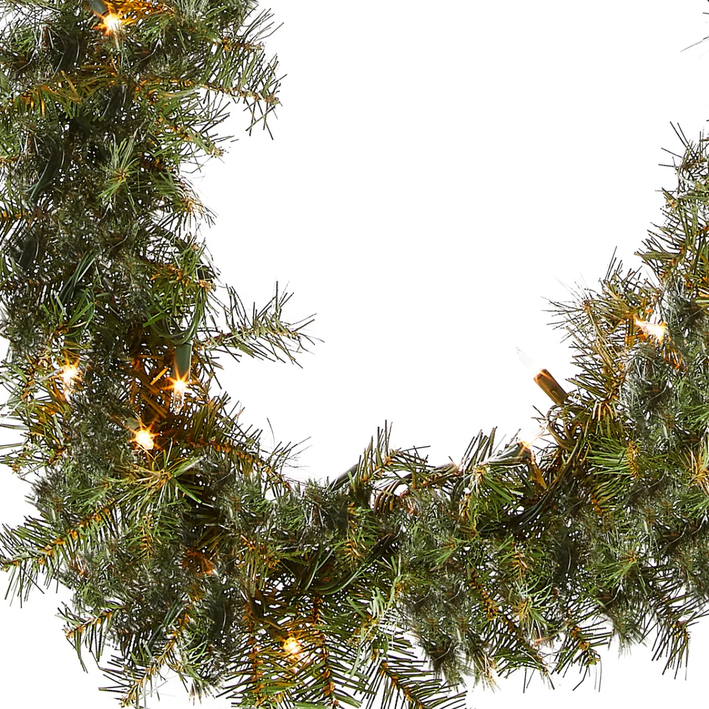 National Tree Company 9 ft. Pre-Lit Plug-In Norwood Fir Garland with Clear Lights - 10 in Diameter