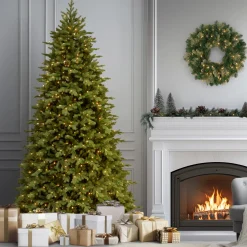 National Tree Company 9 ft. Pre-Lit Princeton Fraser Fir with PowerConnect Dual Color LED Lights