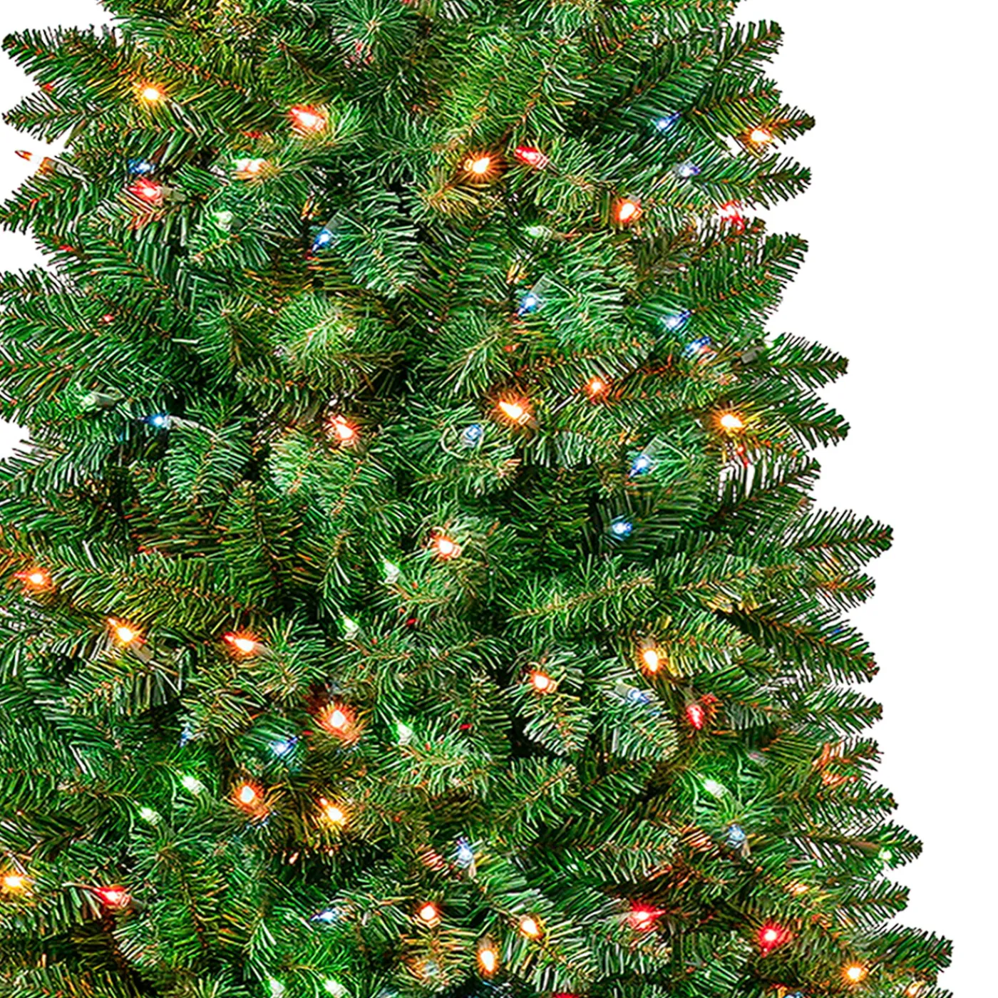 National Tree Company 6 ft. Pre-Lit Rowan Slim Tree with Multicolor Lights