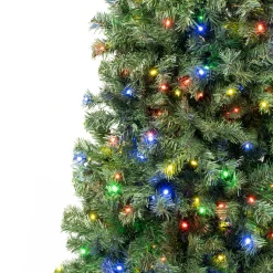 National Tree Company 6 ft. Pre-Lit Sagamore Slim Tree with Multi LED Lights