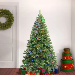 National Tree Company 6 ft. Pre-Lit Sagamore Tree with Multi LED Lights