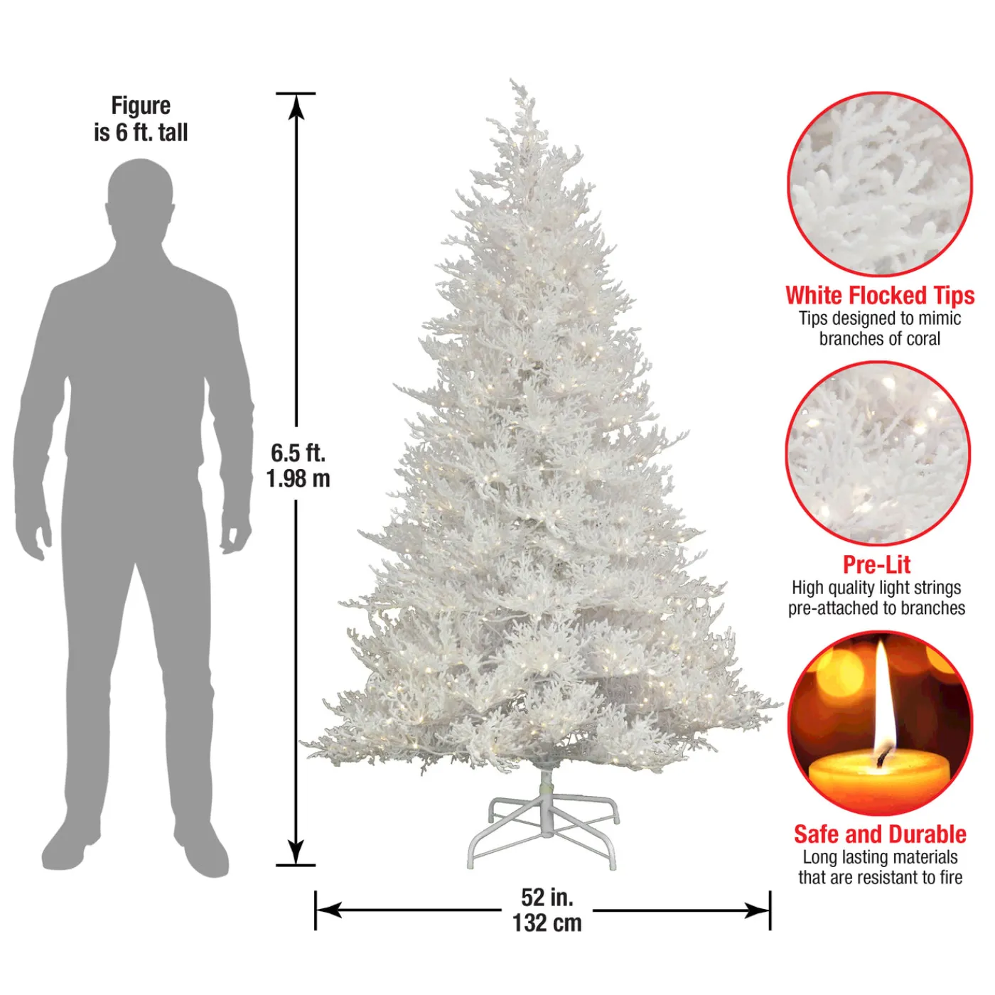 National Tree Company 6.5 ft. Pre-Lit Sea Coral Tree with Warm White LED Lights