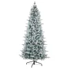 National Tree Company 7.5 ft. Pre-Lit Snowy Comet Slim Blue Tree with LED Lights