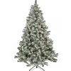 National Tree Company 9 ft. Pre-Lit Snowy Crestview Tree with Clear Lights