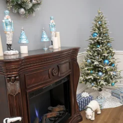 National Tree Company 6 ft. Pre-Lit Snowy Libby Fir Tree with LED Lights