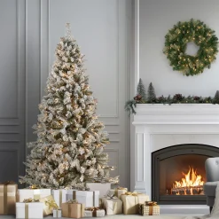 National Tree Company 6.5 ft. Pre-Lit Snowy Mixed Pine Tree with Clear Lights