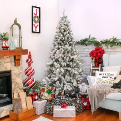 National Tree Company 6.5 ft. Pre-Lit Snowy Mixed Pine Tree with Clear Lights