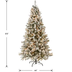 National Tree Company 6.5 ft. Pre-Lit Snowy Mixed Pine Tree with Clear Lights