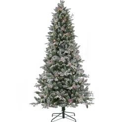 National Tree Company 7.5 ft. Pre-Lit Snowy Poechmann Fir Tree with LED Lights