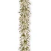 National Tree Company 9 ft. Pre-Lit Snowy Sheffield Spruce Garland with Twinkly LED Lights