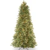 National Tree Company 7.5 ft. Pre-Lit Tiffany Fir Slim Tree with Clear Lights