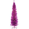 National Tree Company 6 ft. Pre-Lit Tinsel Collection Pink Tree with Clear Lights