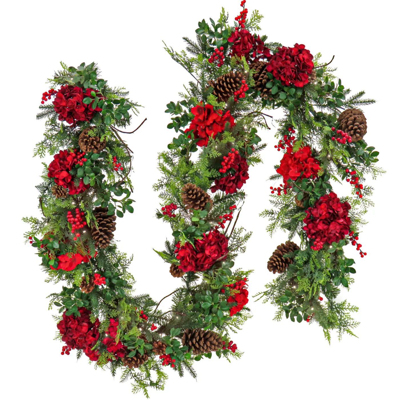 National Tree Company 9 ft. Pre-Lit Vienna Waltz Decorated Garland with LED Lights