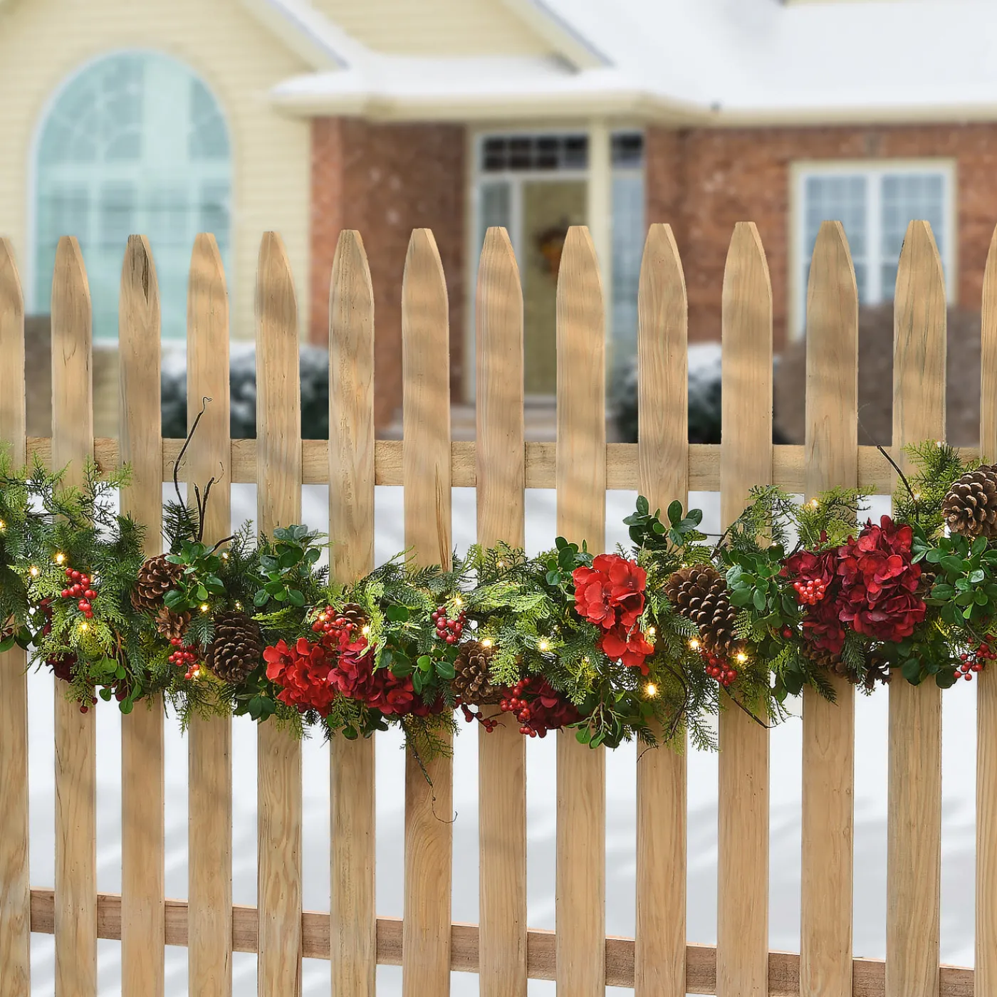 National Tree Company 9 ft. Pre-Lit Vienna Waltz Decorated Garland with LED Lights