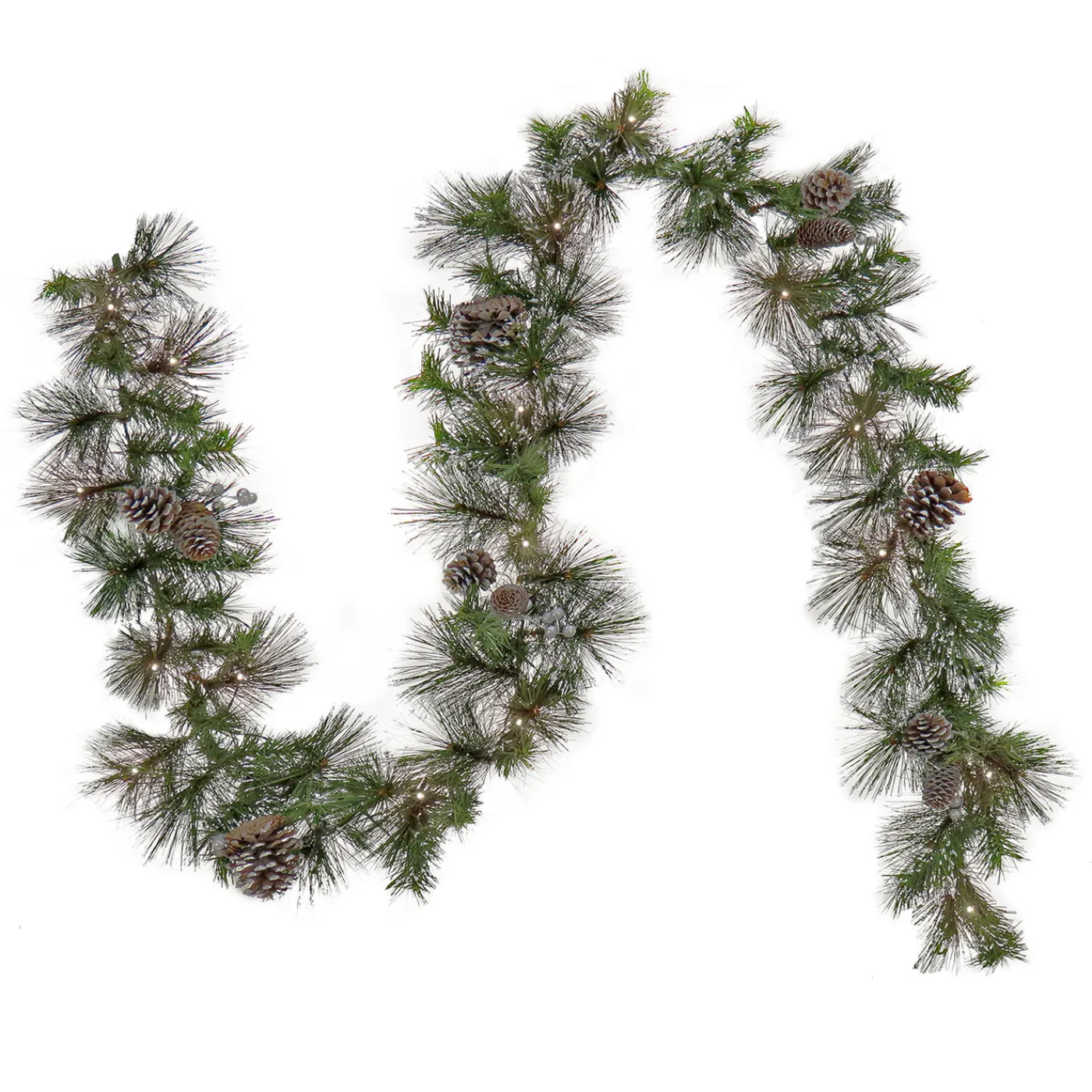 National Tree Company 9 ft. Pre-Lit Whitter Pine Garland with LED Lights