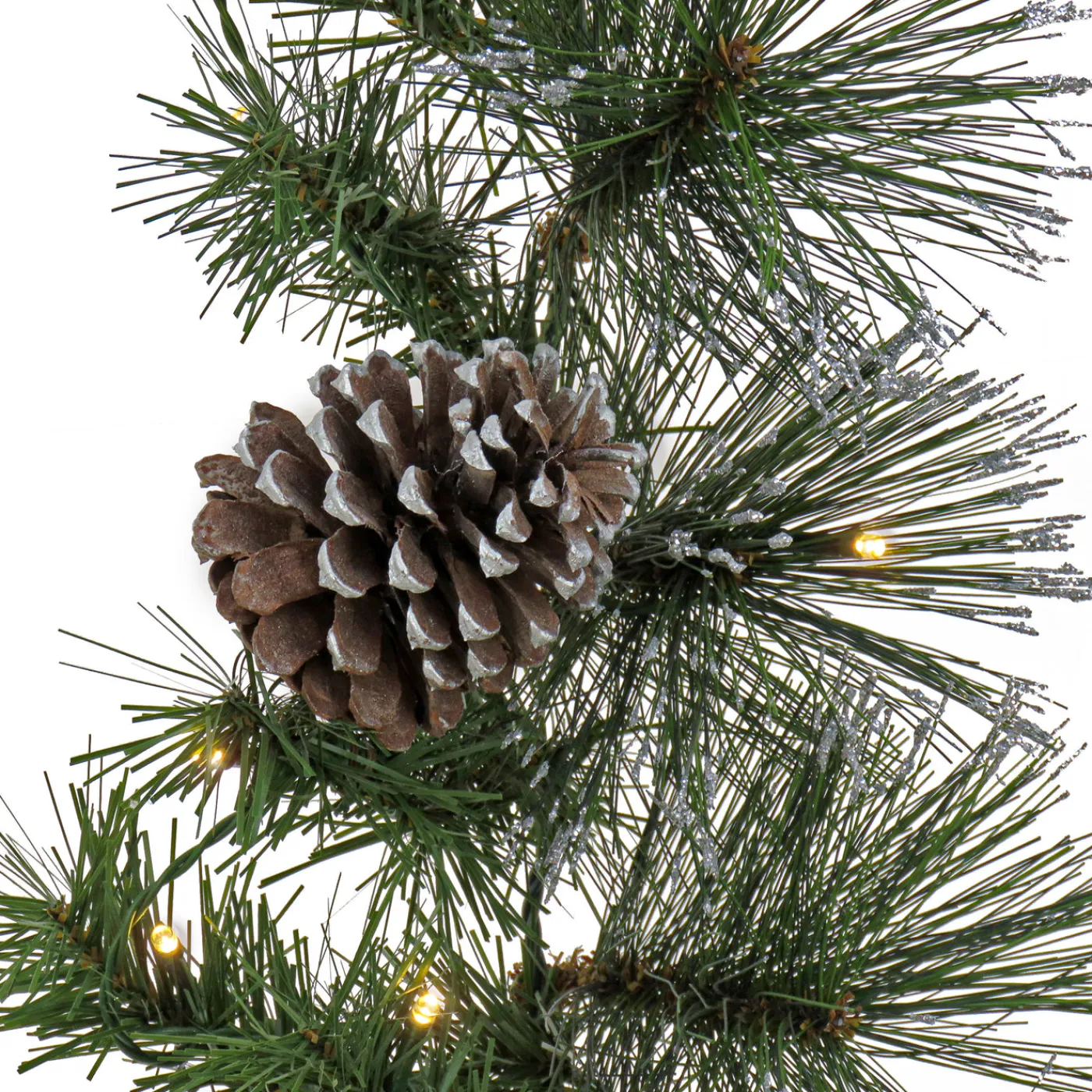 National Tree Company 9 ft. Pre-Lit Whitter Pine Garland with LED Lights
