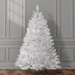 National Tree Company 6 ft. Pre-Lit Winchester Pine White Tree with Clear Lights
