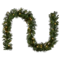National Tree Company 9 ft. Pre-Lit Winchester Pine Garland with Clear Lights