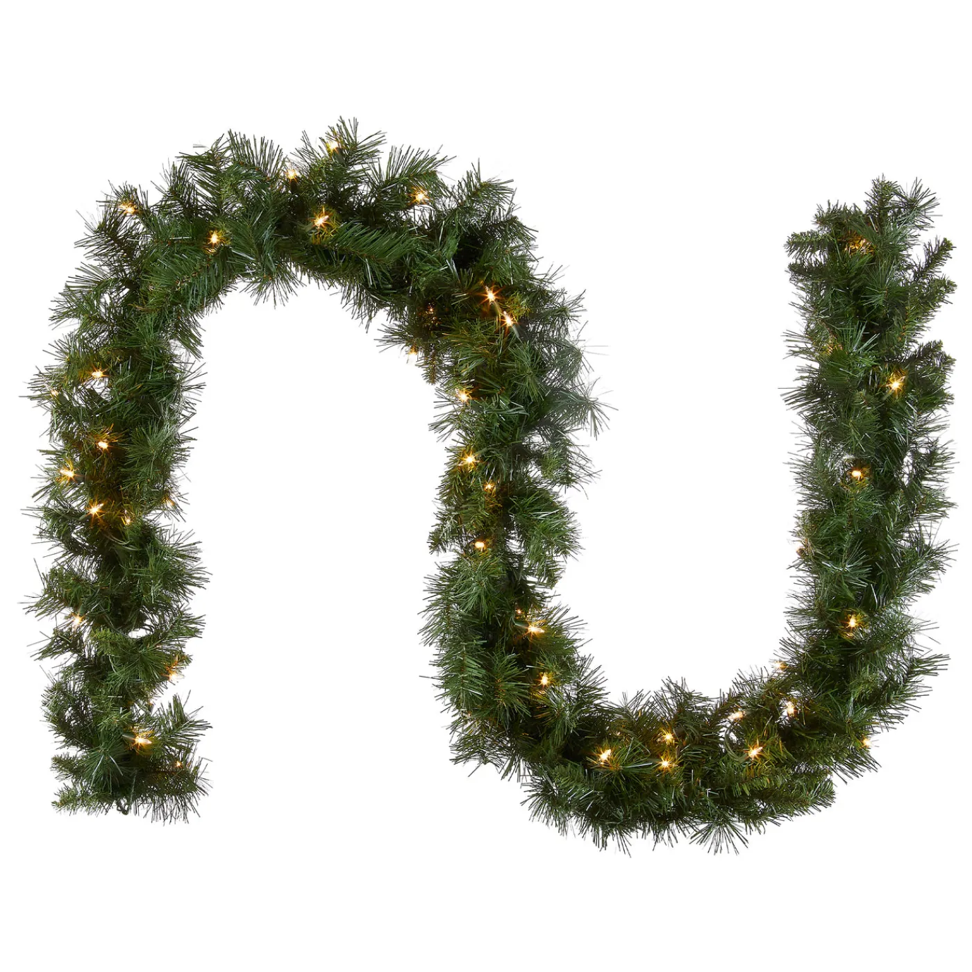 National Tree Company 9 ft. Pre-Lit Winchester Pine Garland with Clear Lights
