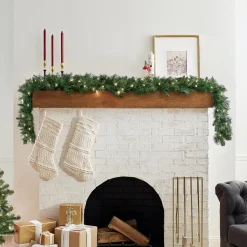 National Tree Company 9 ft. Pre-Lit Winchester Pine Garland with Clear Lights