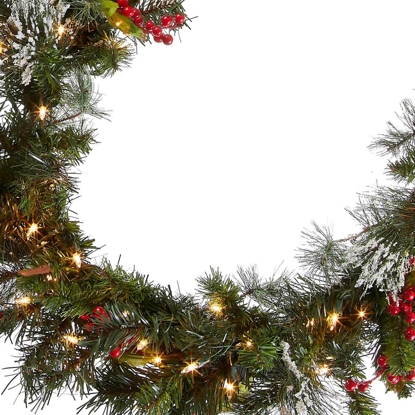 National Tree Company 9 ft. Pre-Lit Wintry Pine Garland with Clear Lights, Plug-In