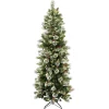National Tree Company 7.5 ft. Pre-Lit Wintry Pine Slim Tree with Clear Lights