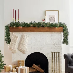 National Tree Company 9 ft. Pre-Lit Wispy Willow Garland with Clear Lights
