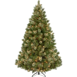National Tree Company 7.5 ft. Pre-Lit Wispy Willow Grande Medium Tree with Clear Lights
