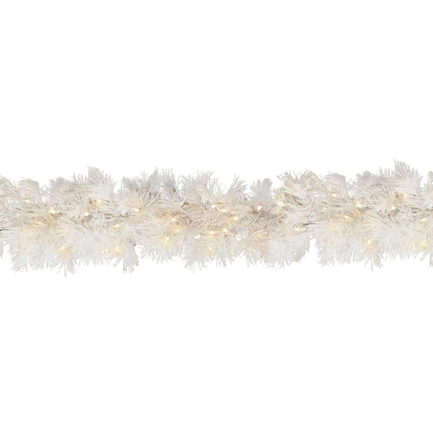 National Tree Company 9 ft. Pre-Lit Wispy Willow White Garland with Clear Lights