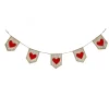 National Tree Company 6 ft. Red Hearts Jute Garland