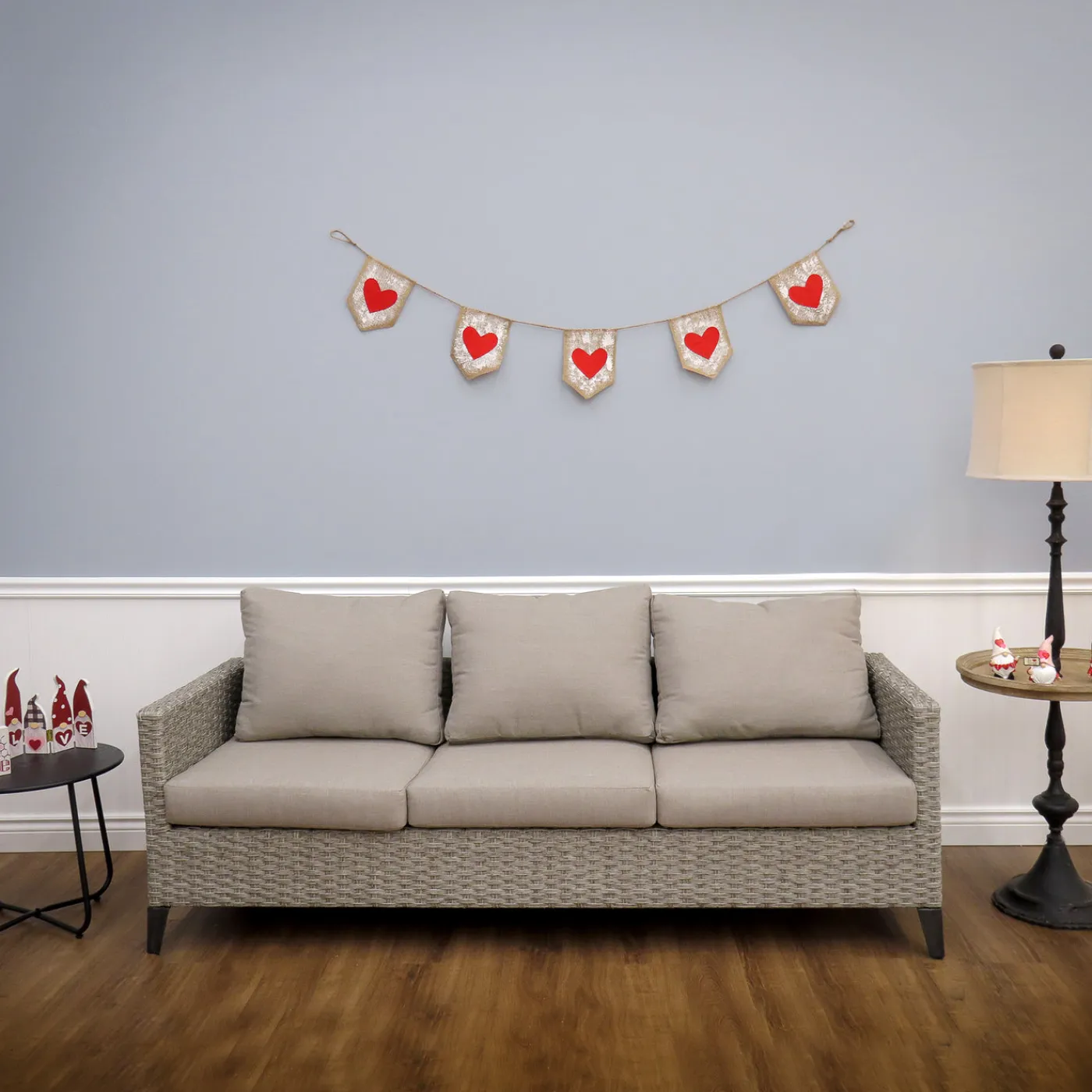 National Tree Company 6 ft. Red Hearts Jute Garland