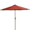 National Tree Company 9 ft. Red Umbrella with Solar Power LED Lights