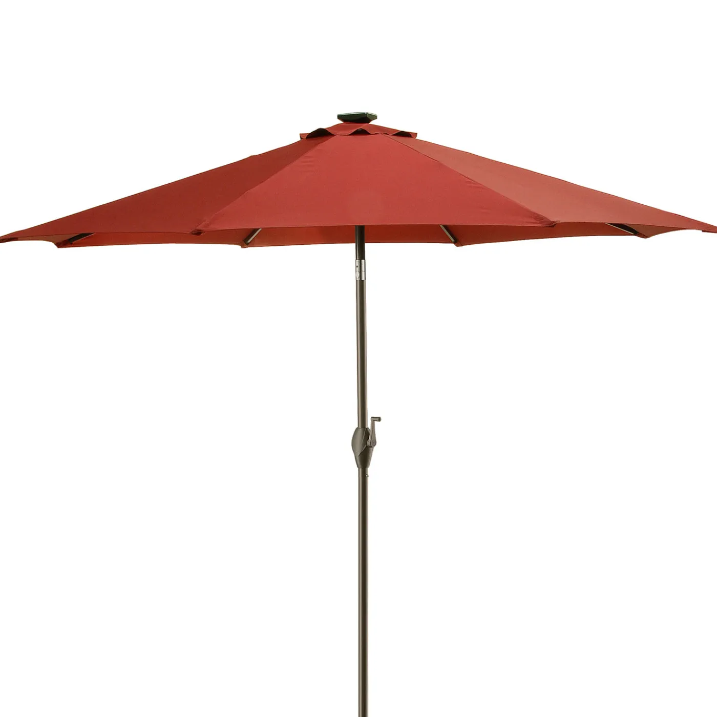 National Tree Company 9 ft. Red Umbrella with Solar Power LED Lights