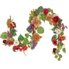National Tree Company 6 ft. Serenity Mixed Flower and Pumpkins Fall Garland