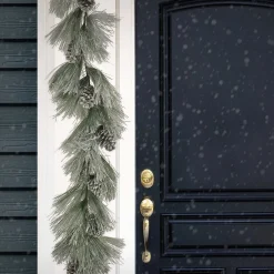 National Tree Company 7 ft. Snowy Long Needle Plastic Garland