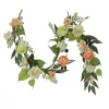 National Tree Company 6 ft. Spring Garland with Rose Blooms, Lavender, Berry Clusters, Leafy Greens