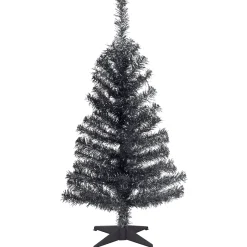 National Tree Company 3 ft. Tinsel Collection Black Tree