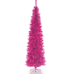 National Tree Company 7 ft. Tinsel Collection Pink Tree