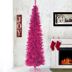 National Tree Company 7 ft. Tinsel Collection Pink Tree