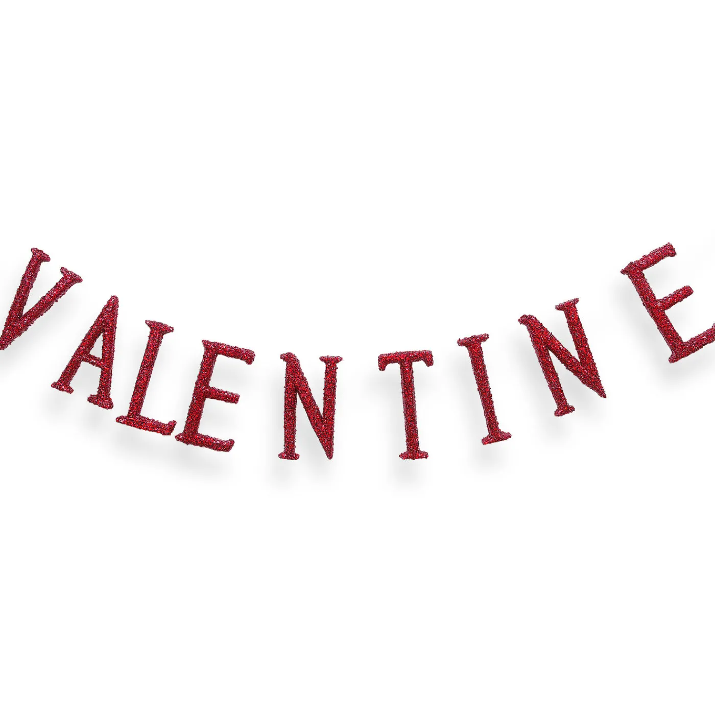 National Tree Company 6 ft. Valentine's Banner Decorated with Red Glitter