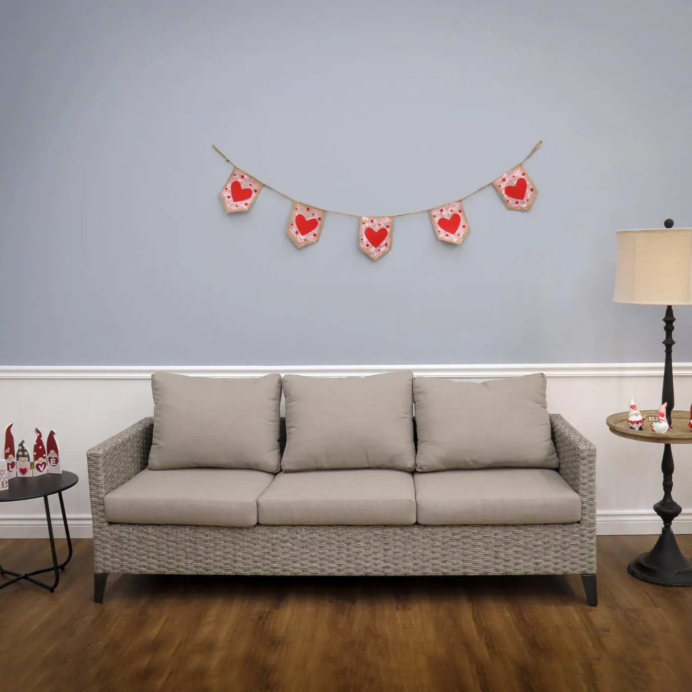 National Tree Company 6 ft. Valentine's Red Hearts and Dots Jute Garland