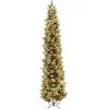 National Tree Company 12 ft.Pre-Lit Carolina Pine Slim Tree with Clear Lights