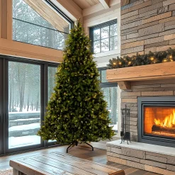 National Tree Company 10 ft.Pre-Lit Downswept Douglas Fir Tree with Clear Lights