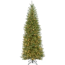 National Tree Company 10 ft.Pre-Lit Dunhill Fir Slim Tree with Clear Lights