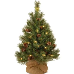 National Tree Company 3 ft.Pre-Lit Pine Cone Tree with LED Lights